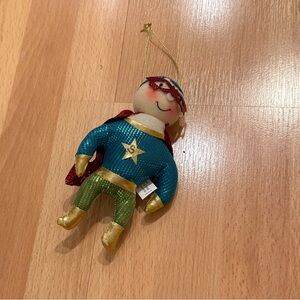 Target Teal, Green & Gold Superhero Plush Ornament